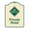 Signmission Designer Series-Private Road With No Outlet Symbol Tan & Green, 24" x 18", TG-1824-9773 A-DES-TG-1824-9773 - alternate 1
